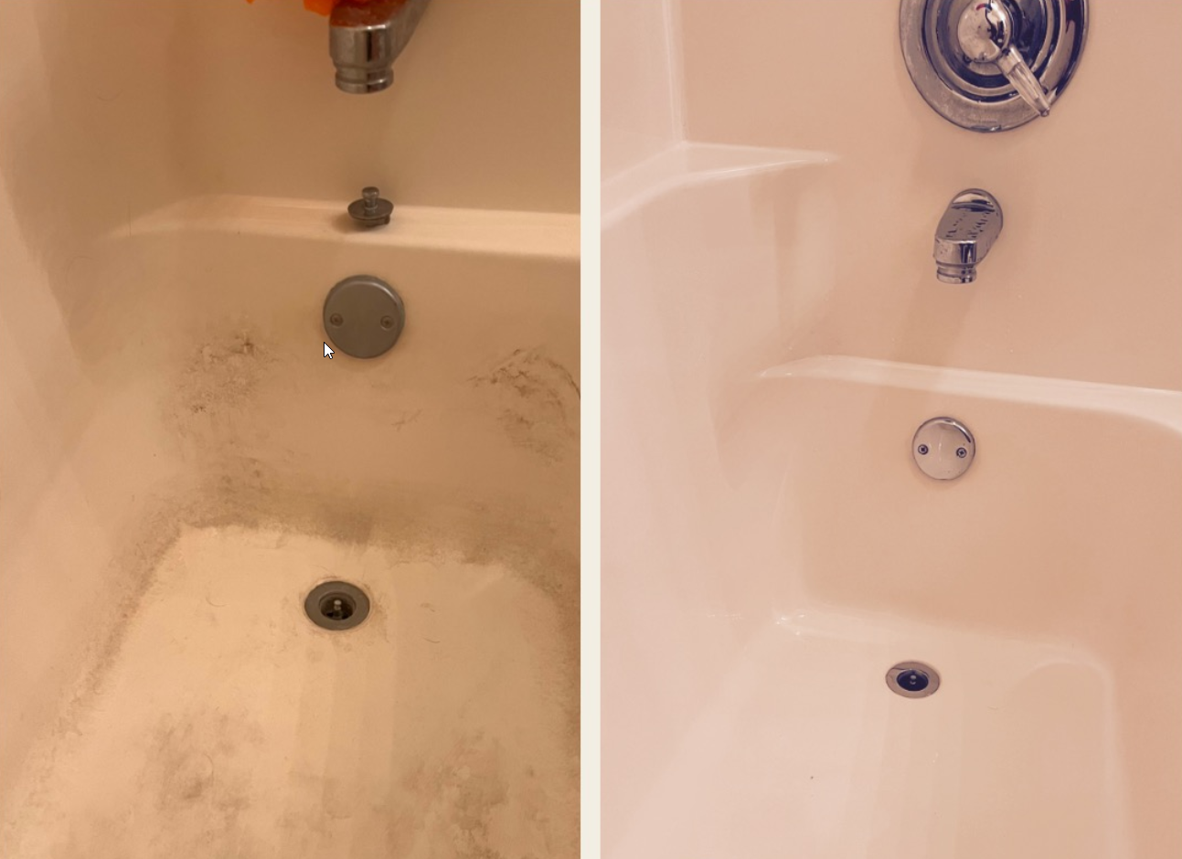 Gross bathtub transformation before and after