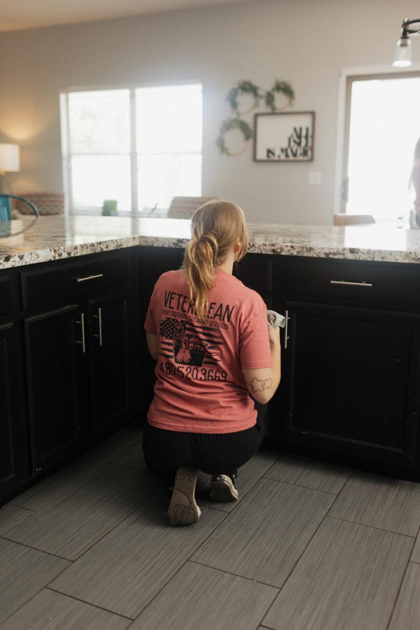 Professional cleaning in action